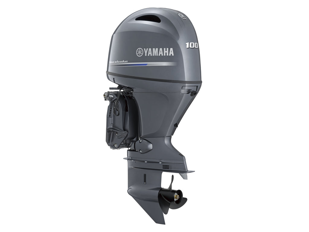 Yamaha 100 PK langstaart F100 LB (inclusief afstandsbediening, meter en propeller) - Outboard Outlet
