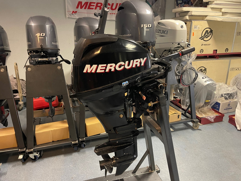 Mercury 20 pk  4 takt kortstaart motor met knuppel bediening - 1 jaar garantie - Outboard Outlet