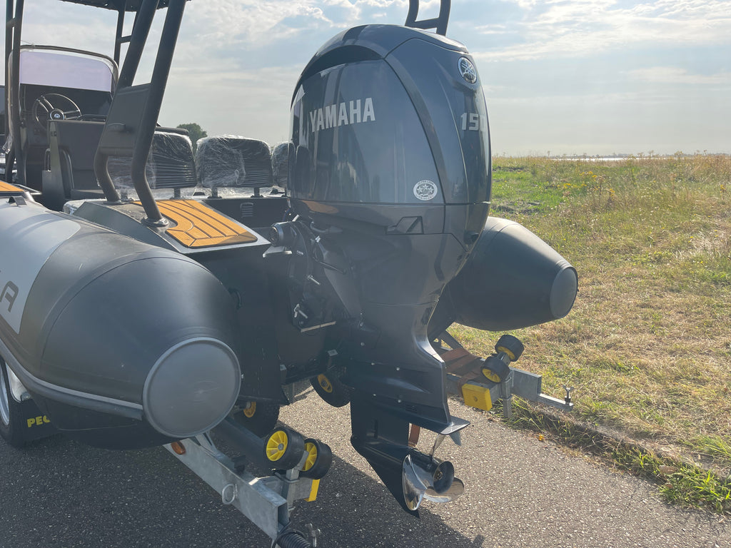 Nieuwe Gala Viking V650 ALUMINIUM rubberboot met nieuwe Yamaha F150XC - Outboard Outlet