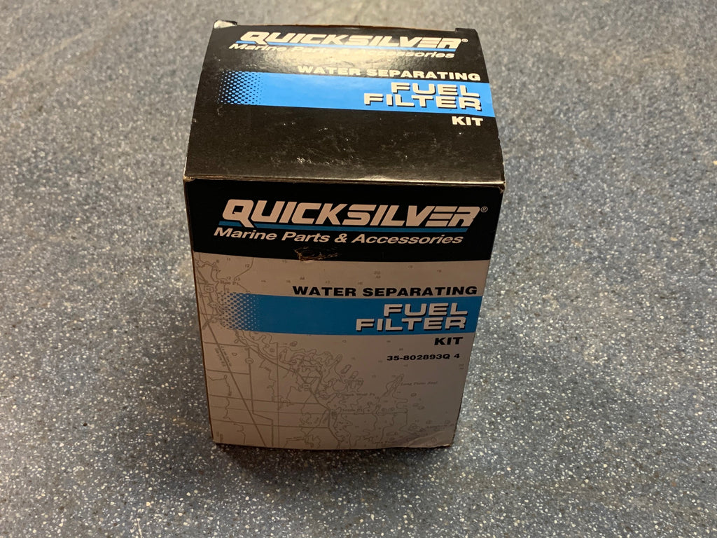 Quicksilver benzine filter / water separator inclusief 2 slangtules 35-802893Q4 - Outboard Outlet