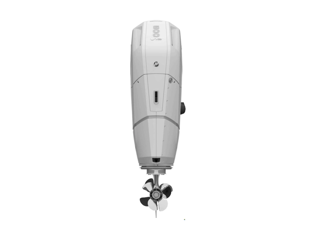 Twin Mercury 600 PK extra langstaart V600 XL V12 Verado White (inclusief drive-by-wire bediening, meters en propellers) - Outboard Outlet